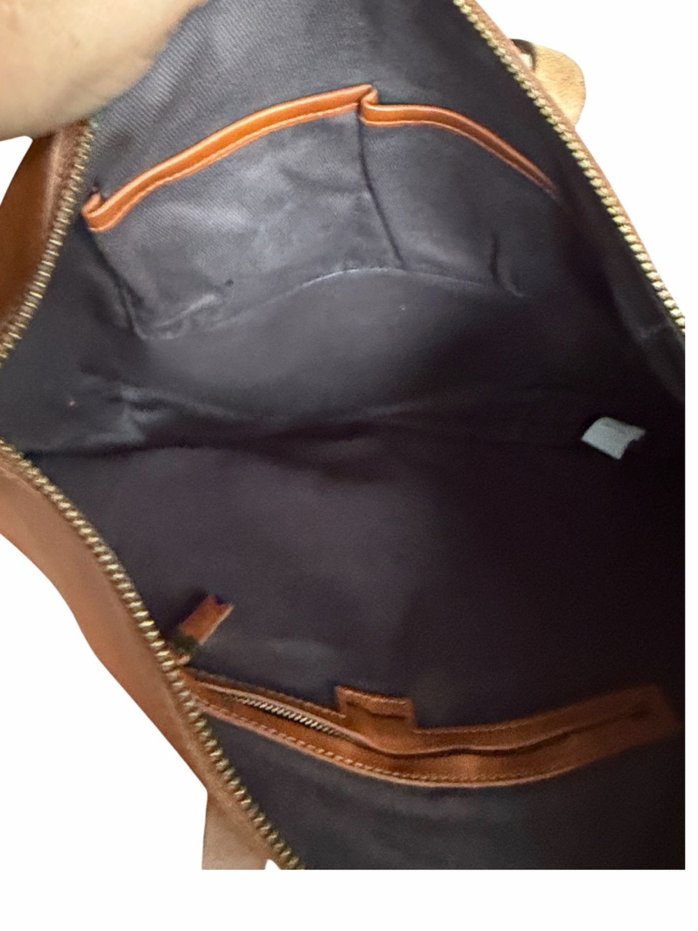 Madewell Zip Top Transport Carryall English Saddle Color - Picture 6 of 13